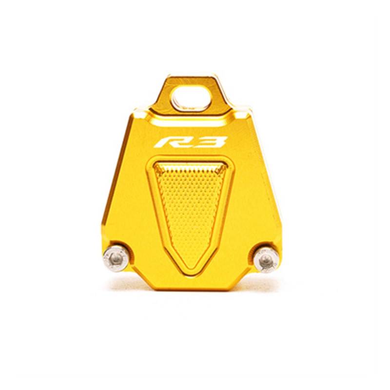 Laiteanqi CNC Schlüsselhülle Hülle & Stickerei Abzeichen Schlüsselanhänger for Ya*ma&ha YZF-R3 YZFR3 R3 2015-2022 Motorradzubehör Schlüsselhülle Schale(Gold) von Laiteanqi