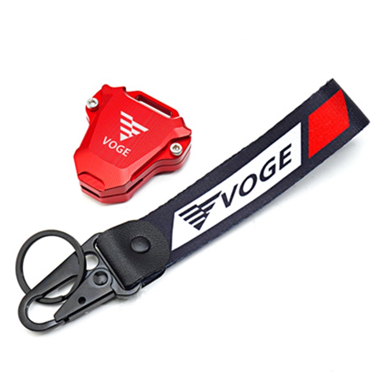 Laiteanqi Motorrad Cincy Key Cover Case Shell Stickerei Abzeichen Pflege for Vogue 525r 250rr 300rr 300c 500c 650ds 250 300 rr 500 Ek Schlüsselhülle Schale(Red3) von Laiteanqi