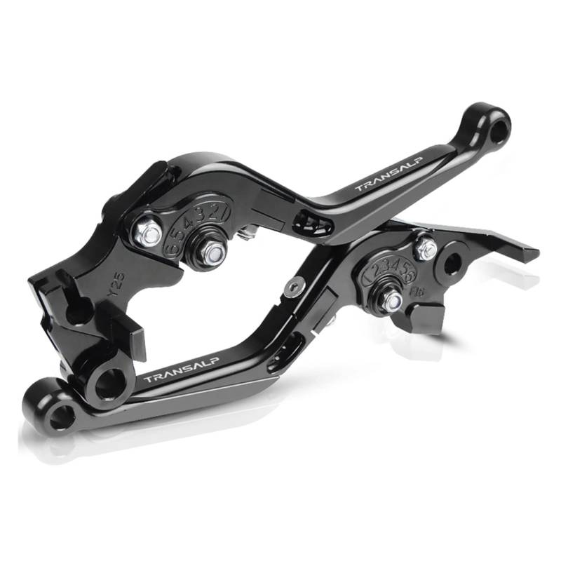 Laiteanqi Motorrad TRANSALP 600 CNC Klappbare Ausziehbare Bremskupplungshebel Replacement for Hon Da TRANSALP 600 VH/VJ VK/VL VM/VN VP/VR/VS TRANSALP600 Brake(Nero) von Laiteanqi