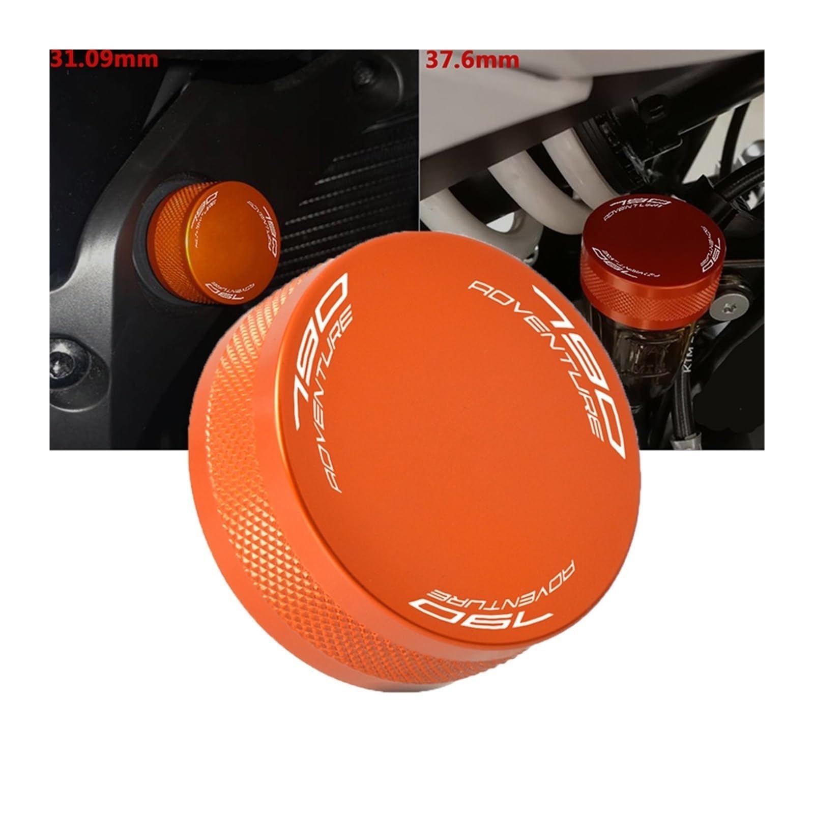 Laiteanqi Motorradmotoren CNC Bremskupplung Hebel und Griffe FÜR 790 Abenteuer 790 ADV R/S 2019 Motorrad Motoröl Filter Abdeckung Kappe 790 ADV(Orange14) von Laiteanqi