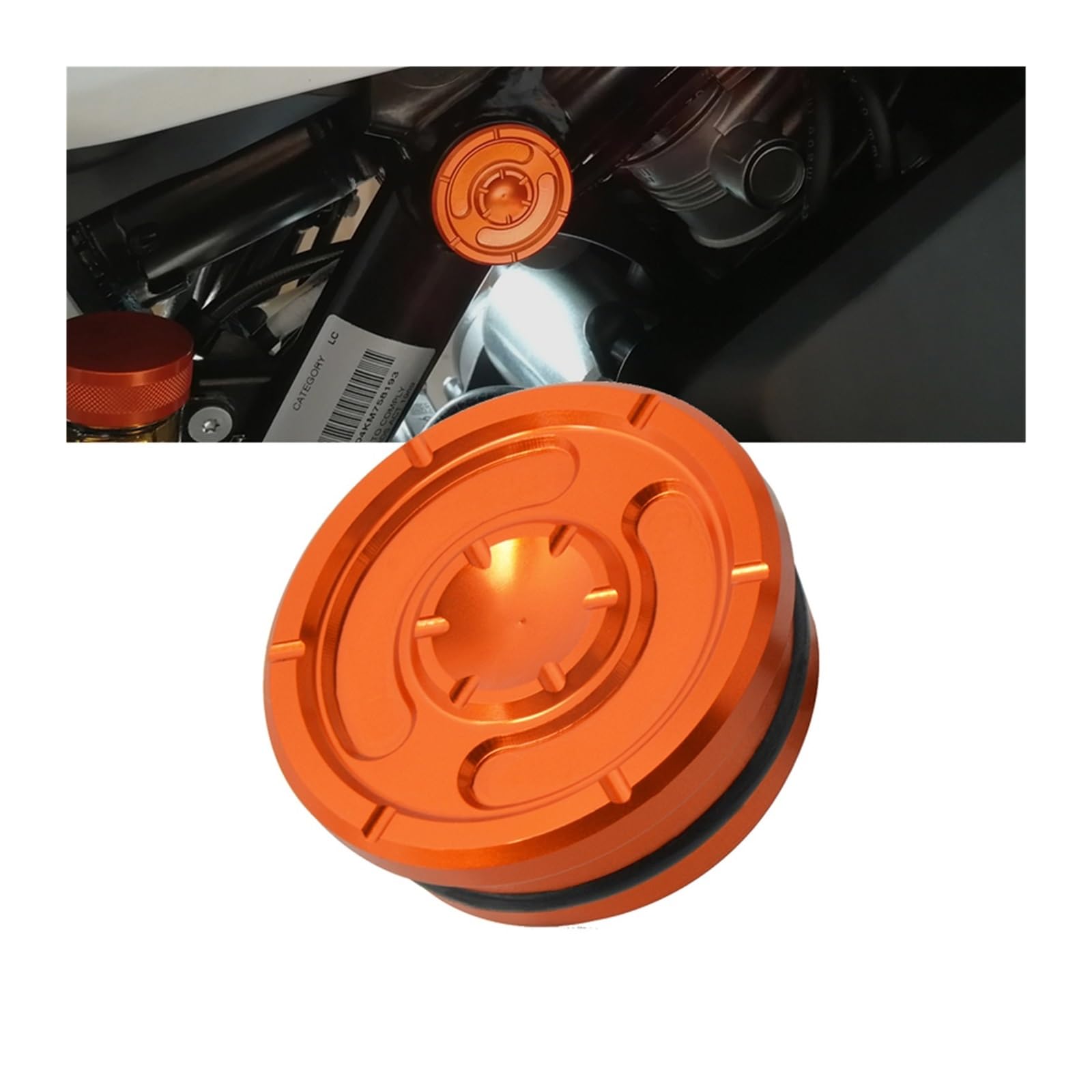 Laiteanqi Motorradmotoren CNC Bremskupplung Hebel und Griffe FÜR 790 Abenteuer 790 ADV R/S 2019 Motorrad Motoröl Filter Abdeckung Kappe 790 ADV(Orange17) von Laiteanqi