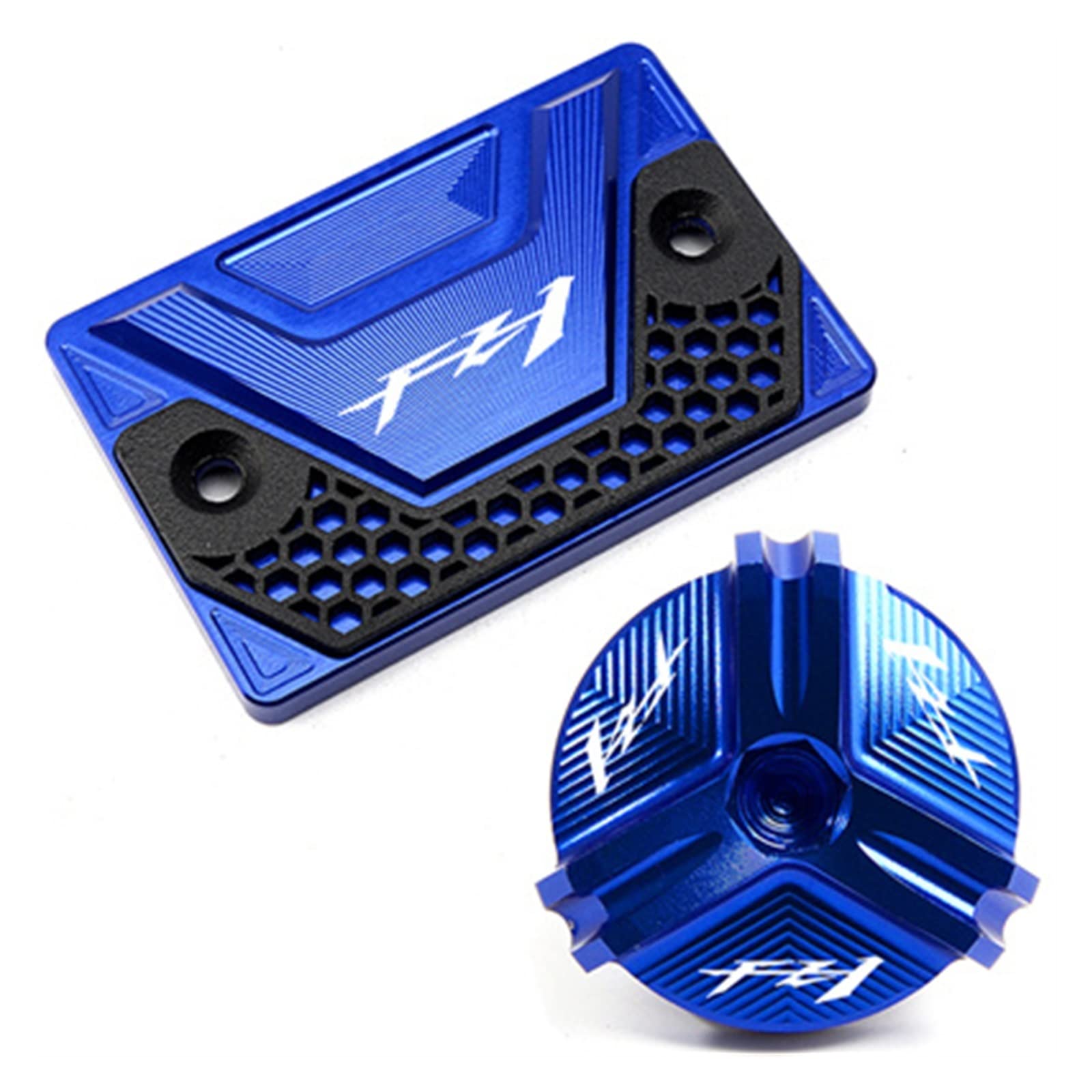 Laiteanqi Motorradmotoren Für Ya*ma&ha FZ1 FA@ZE*R FZ-1 2006-2015 2007 2008 Motorrad CNC Drain Plug Motor Öl Füller Cap Front Bremsflüssigkeitsbehälter Abdeckung(Blue3) von Laiteanqi