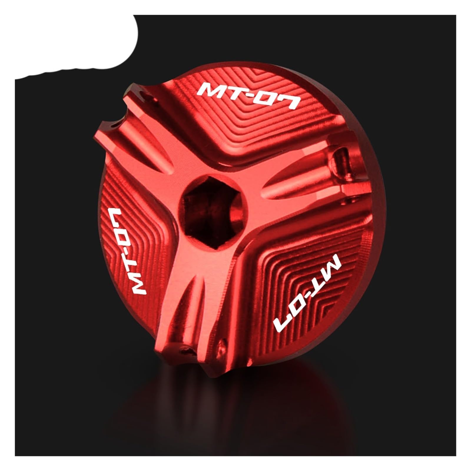 Laiteanqi Motorradmotoren Für Ya*ma&ha MT-07 FZ-07 MT07 FZ07 2014-2019 2018 2017 CNC Aluminium Zubehör Motorrad Motor Öl Cap Bolzen Schraube Füller Abdeckung(Rosso) von Laiteanqi