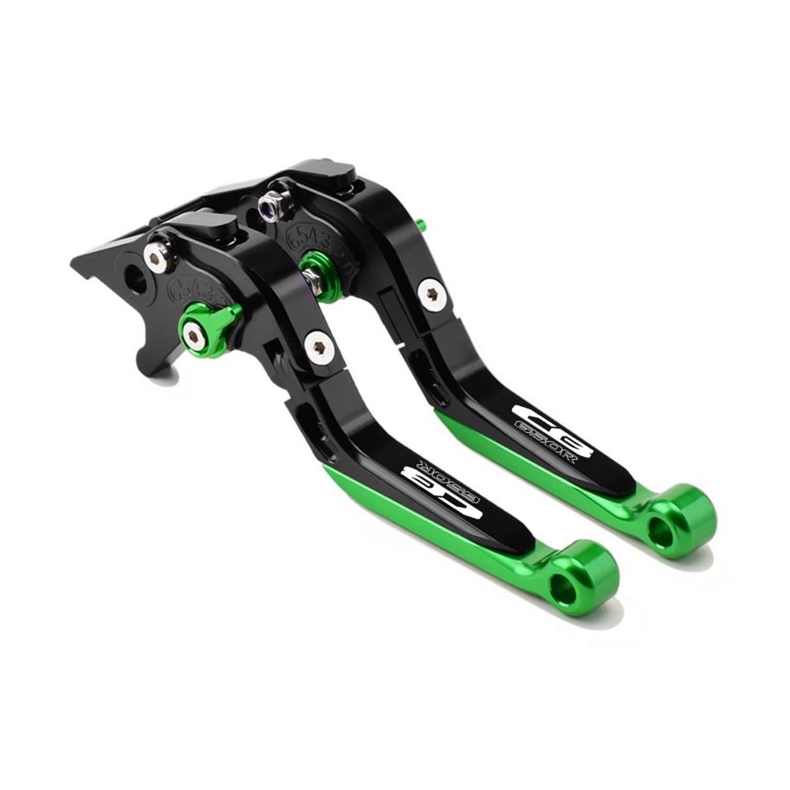 Laiteanqi Motorradzubehör CNC Einstellbare Faltbare Ausziehbare Rollerbremse Kupplungshebel Griff Replacement for Hon Da CB650R CB 650R Brake(BlackBlackGreen) von Laiteanqi