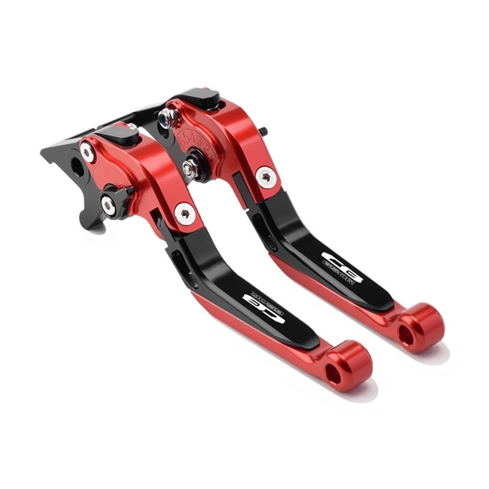 Laiteanqi Motorradzubehör CNC Einstellbare Faltbare Ausziehbare Rollerbremse Kupplungshebel Griff Replacement for Hon Da CB650R CB 650R Brake(RedBlackRed) von Laiteanqi