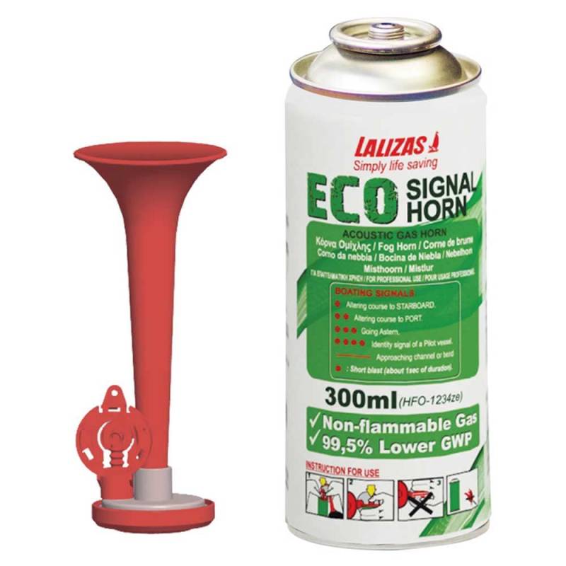 Lalizas Signalhorn Set ECO 300ml Gaskartusche Nebelhorn Trompete Fanfare von Lalizas