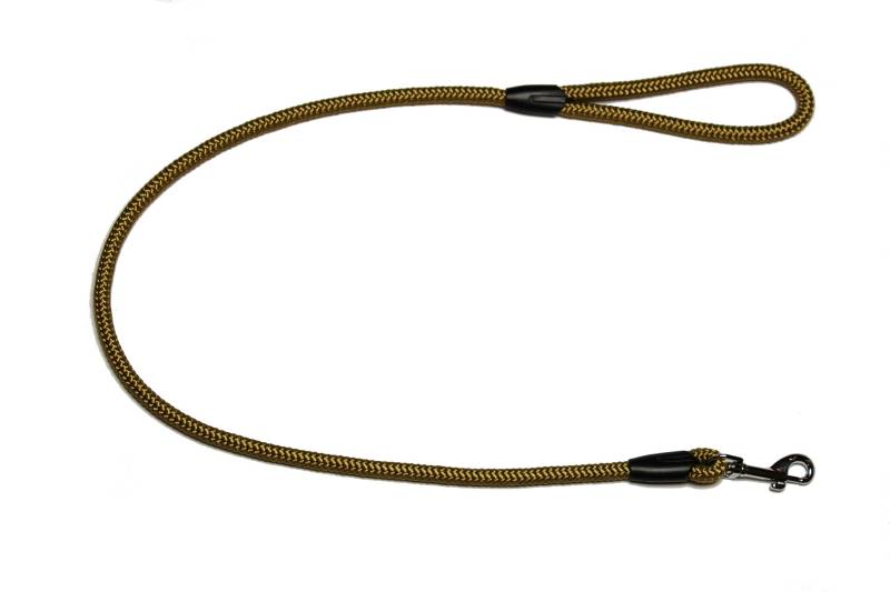 Führleine - Seilleine mit Handschlaufe Basic Ø10mm, 27 Farben, 7 Längen (1,00 m, Gold) von Lallebroe
