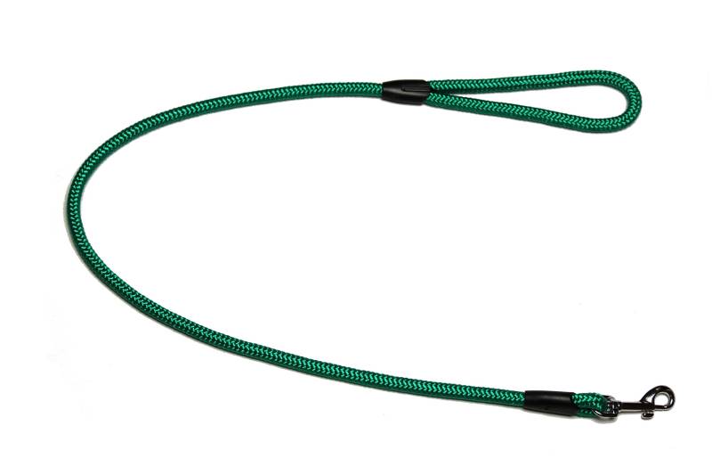 Führleine - Seilleine mit Handschlaufe Basic Ø10mm, 27 Farben, 7 Längen (1,00 m, grün) von Lallebroe
