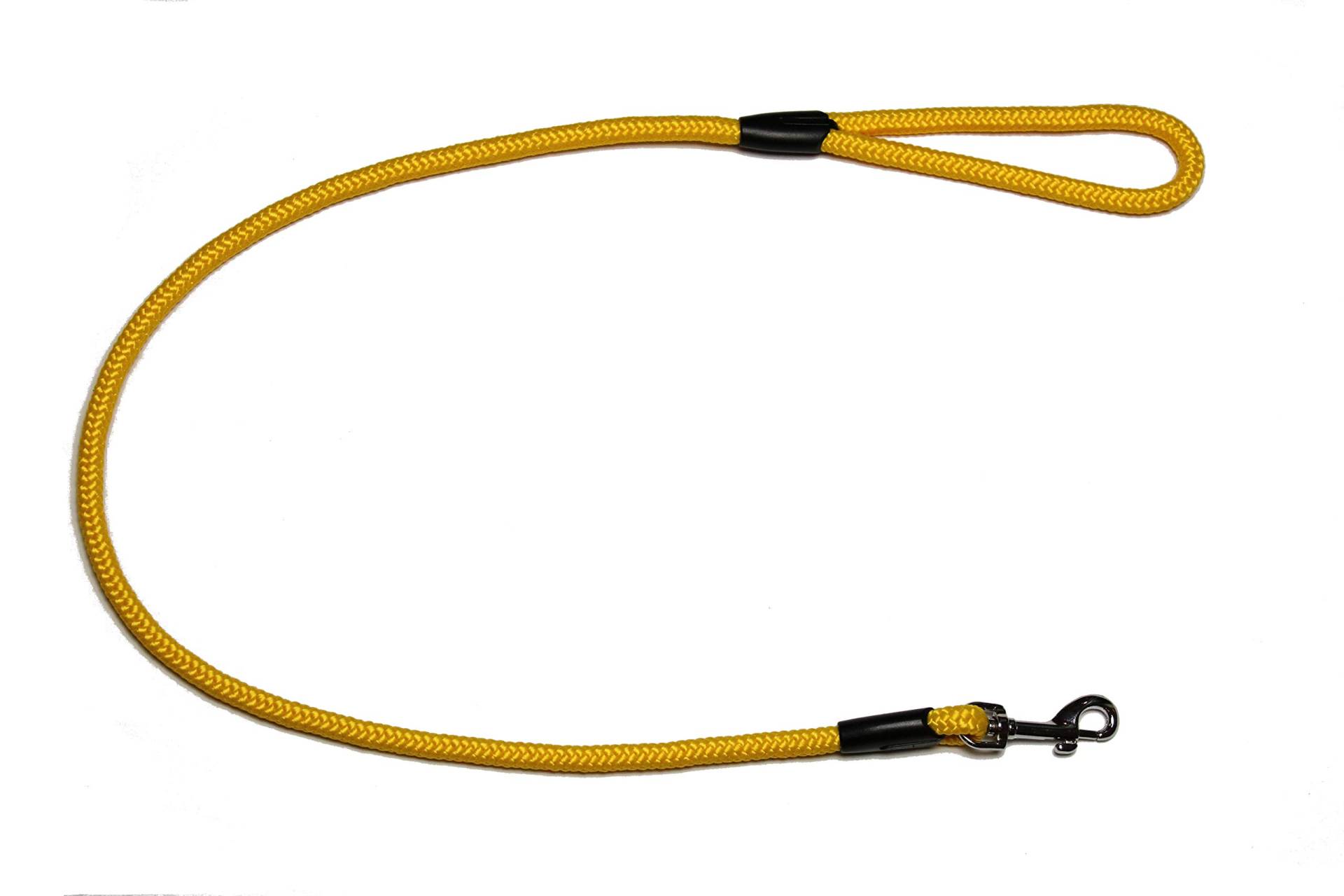 Führleine - Seilleine mit Handschlaufe Basic Ø10mm, 27 Farben, 7 Längen (1,00 m, kanariengelb) von Lallebroe