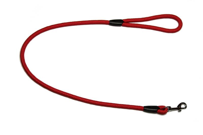 Führleine - Seilleine mit Handschlaufe Basic Ø10mm, 27 Farben, 7 Längen (1,00 m, rot) von Lallebroe