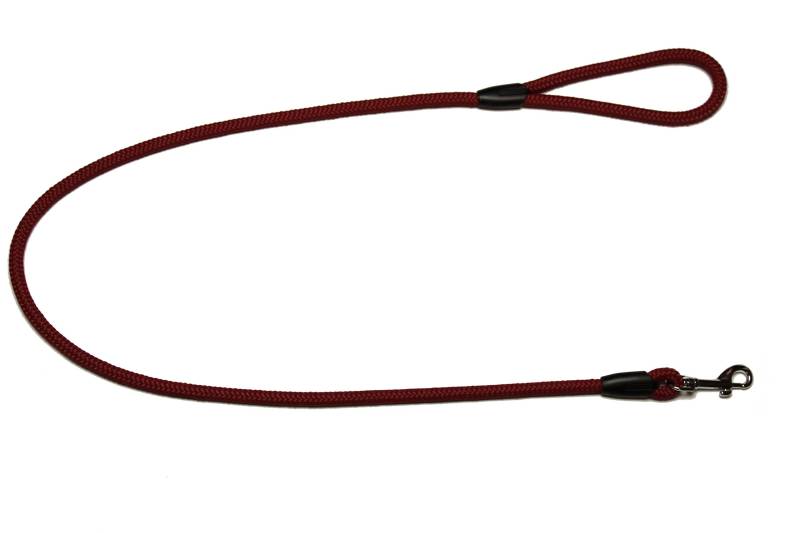 Führleine - Seilleine mit Handschlaufe Basic Ø10mm, 27 Farben, 7 Längen (1,20 m, Bordeaux) von Lallebroe