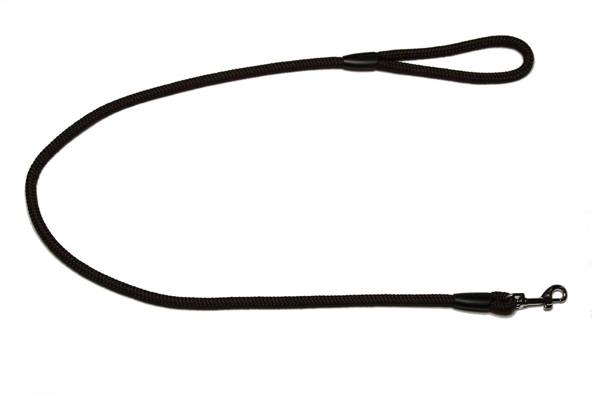 Führleine - Seilleine mit Handschlaufe Basic Ø10mm, 27 Farben, 7 Längen (1,20 m, braun) von Lallebroe