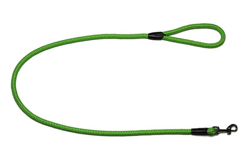 Führleine - Seilleine mit Handschlaufe Basic Ø10mm, 27 Farben, 7 Längen (1,20 m, fluorgrün) von Lallebroe