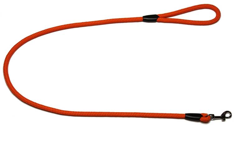Führleine - Seilleine mit Handschlaufe Basic Ø10mm, 27 Farben, 7 Längen (1,20 m, orange) von Lallebroe