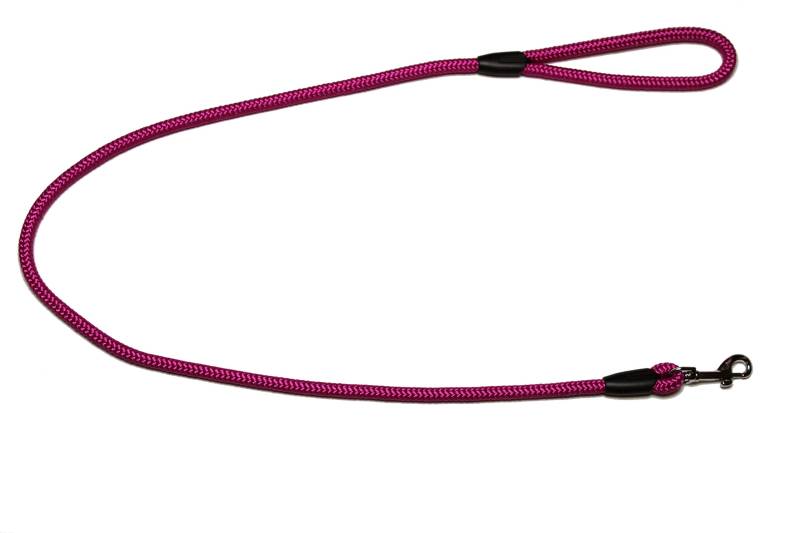 Führleine - Seilleine mit Handschlaufe Basic Ø10mm, 27 Farben, 7 Längen (1,20 m, pink) von Lallebroe