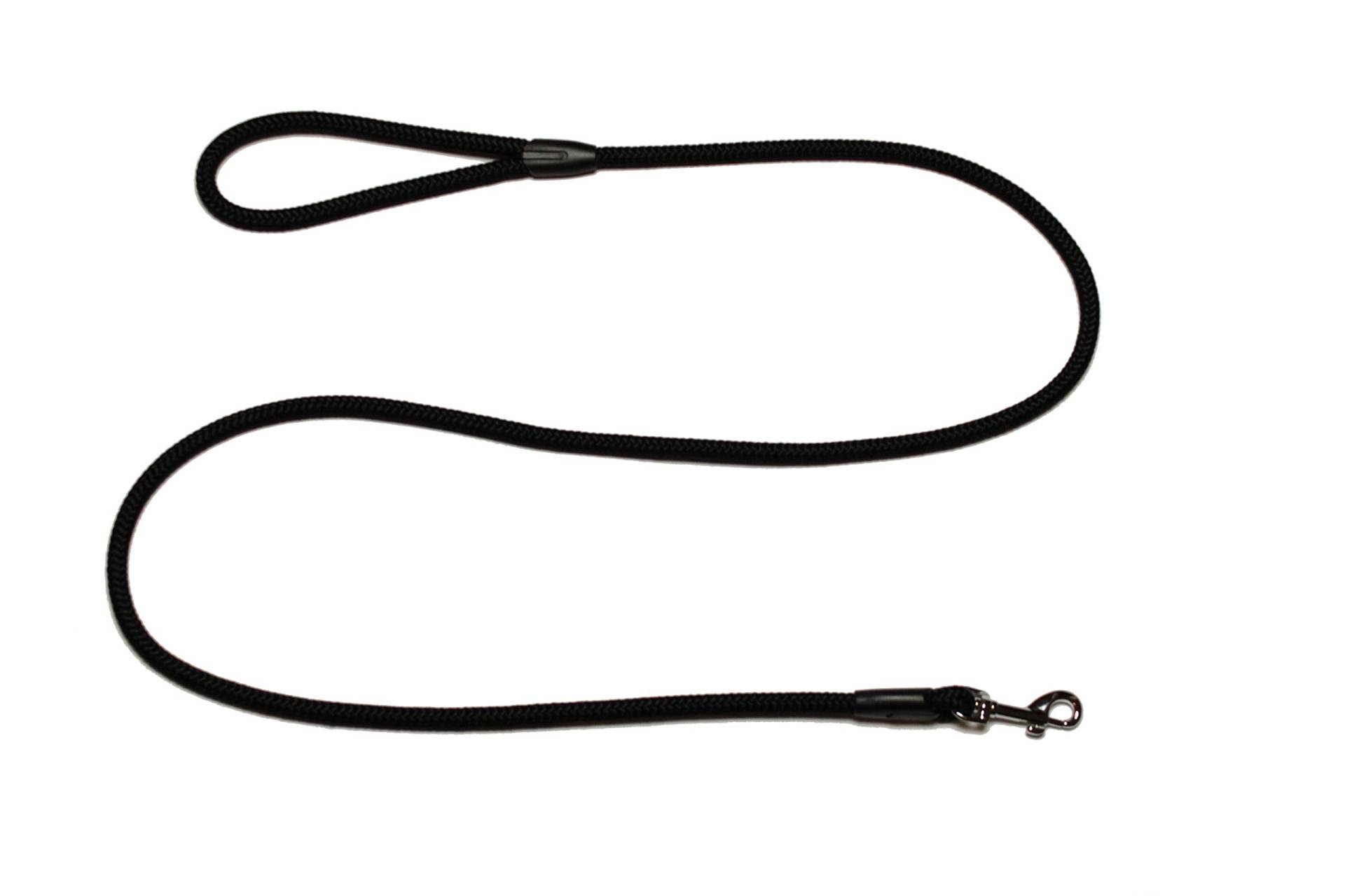 Führleine - Seilleine mit Handschlaufe Basic Ø10mm, 27 Farben, 7 Längen (1,55 m, schwarz) von Lallebroe