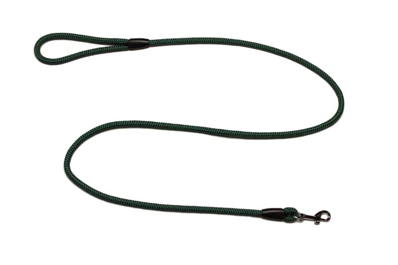 Führleine - Seilleine mit Handschlaufe Basic Ø10mm, 27 Farben, 7 Längen (1,55 m, tannengrün) von Lallebroe
