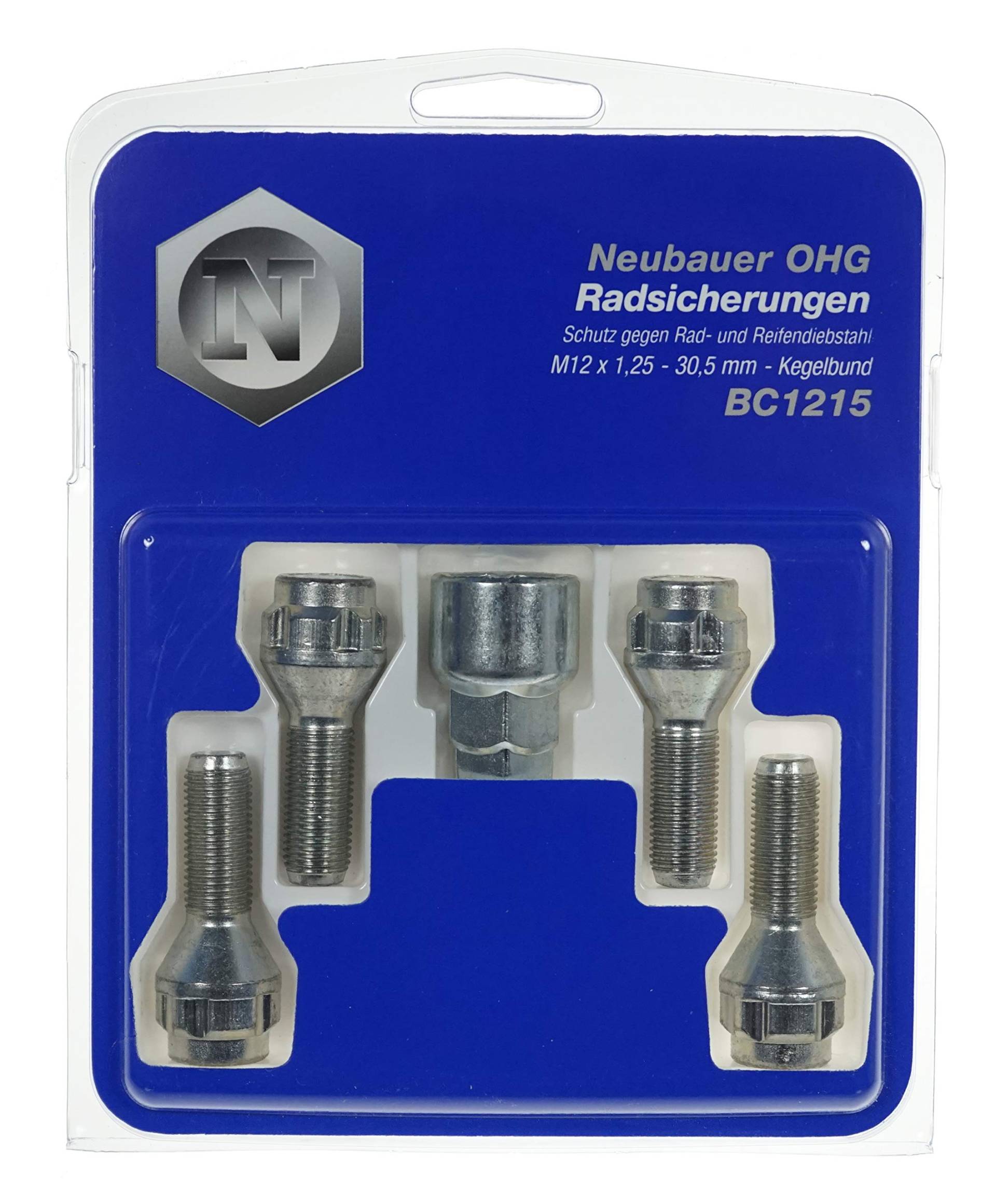 BC1215 Raddiebstahlsicherungsbolzen M12x1,25, Kegelsitz, Schaftlänge 30,5mm, Schlüsselweite 17mm /19mm von Lampa