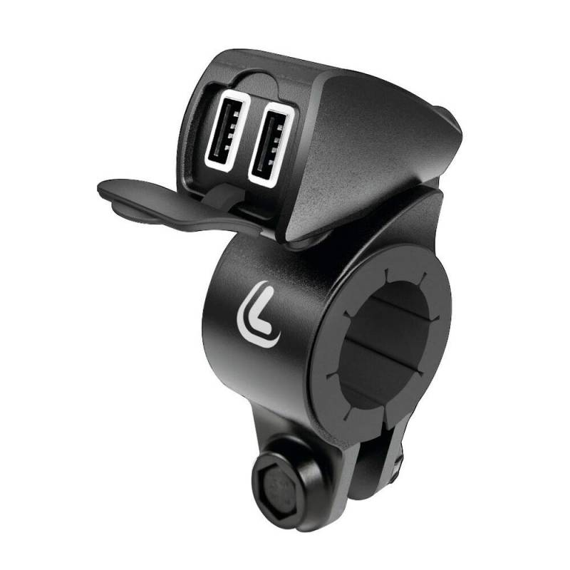 Lampa 38828 USB-Fix Trek Dual-USB-Ladegerät, wasserdicht, Befestigung am Lenker - Ultra Fast Charge - 5400 mA - 12/24 V von Lampa