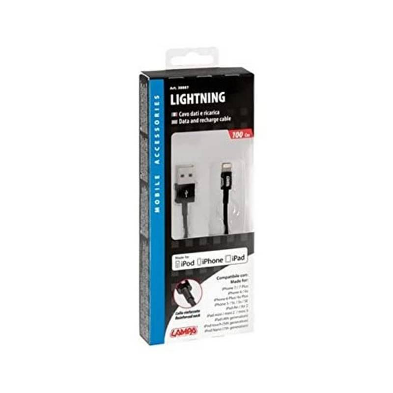 Lampa 38887 Kabel Lightning MFI 1 Meter, schwarz von Lampa