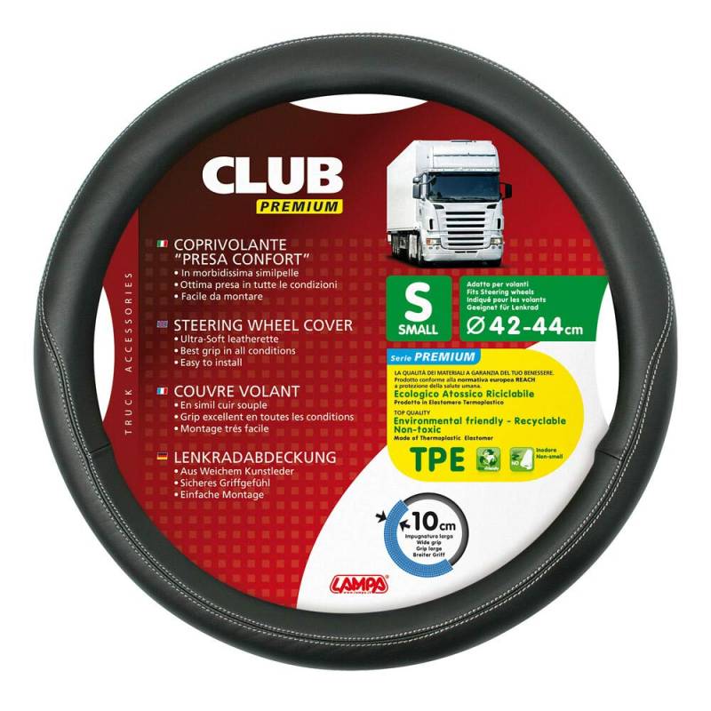 LAMPA 98845. Lenkradbezug Club Premium S, Schwarz von Lampa