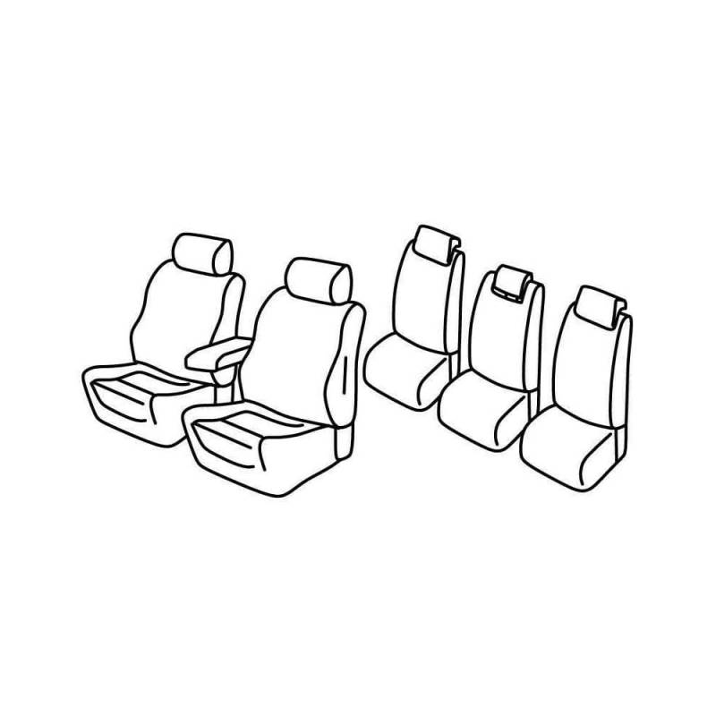 Set Sitzbezüge Superior - Grau/schwarz - kompatibel für Ford C-Max 7 (11/10>03/20) von Lampa