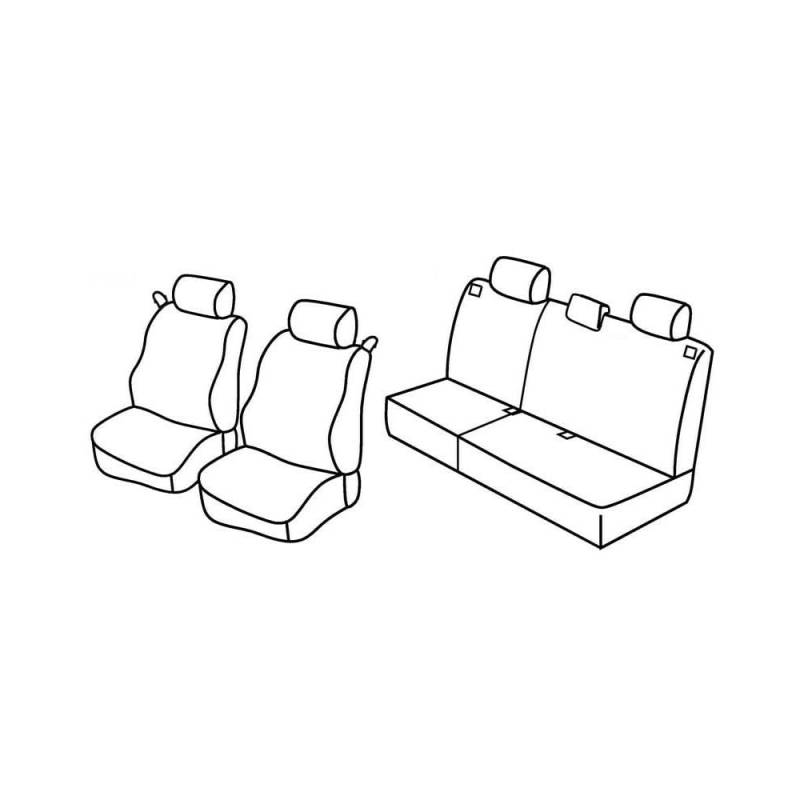 Set Sitzbezüge Superior - Grau/schwarz - kompatibel für Ford Focus 3p (01/99>01/05) von Lampa