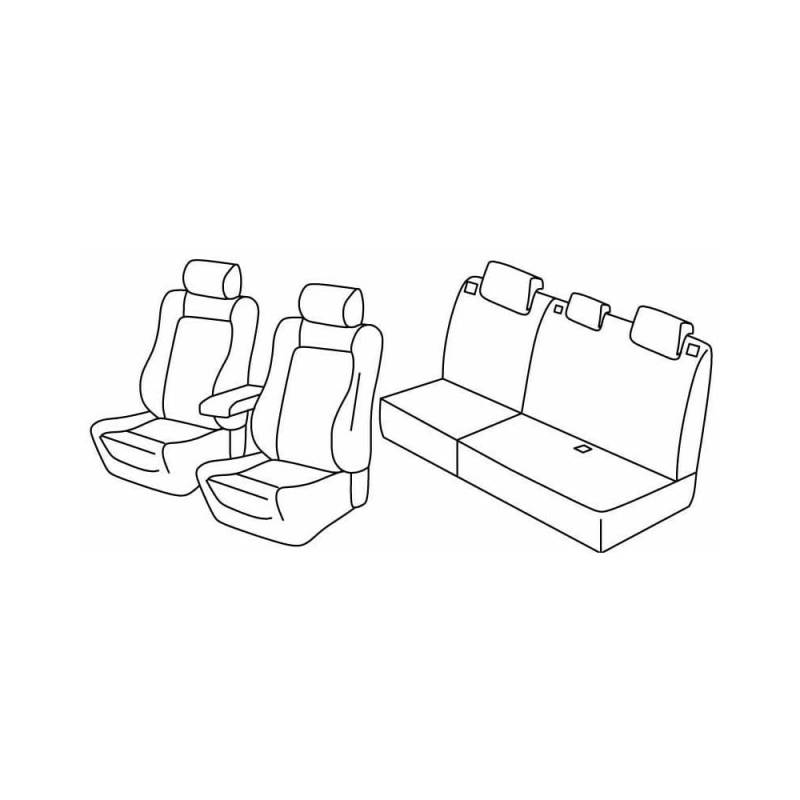 Set Sitzbezüge Superior - Grau/schwarz - kompatibel für Ford Kuga (03/13>10/19) von Lampa