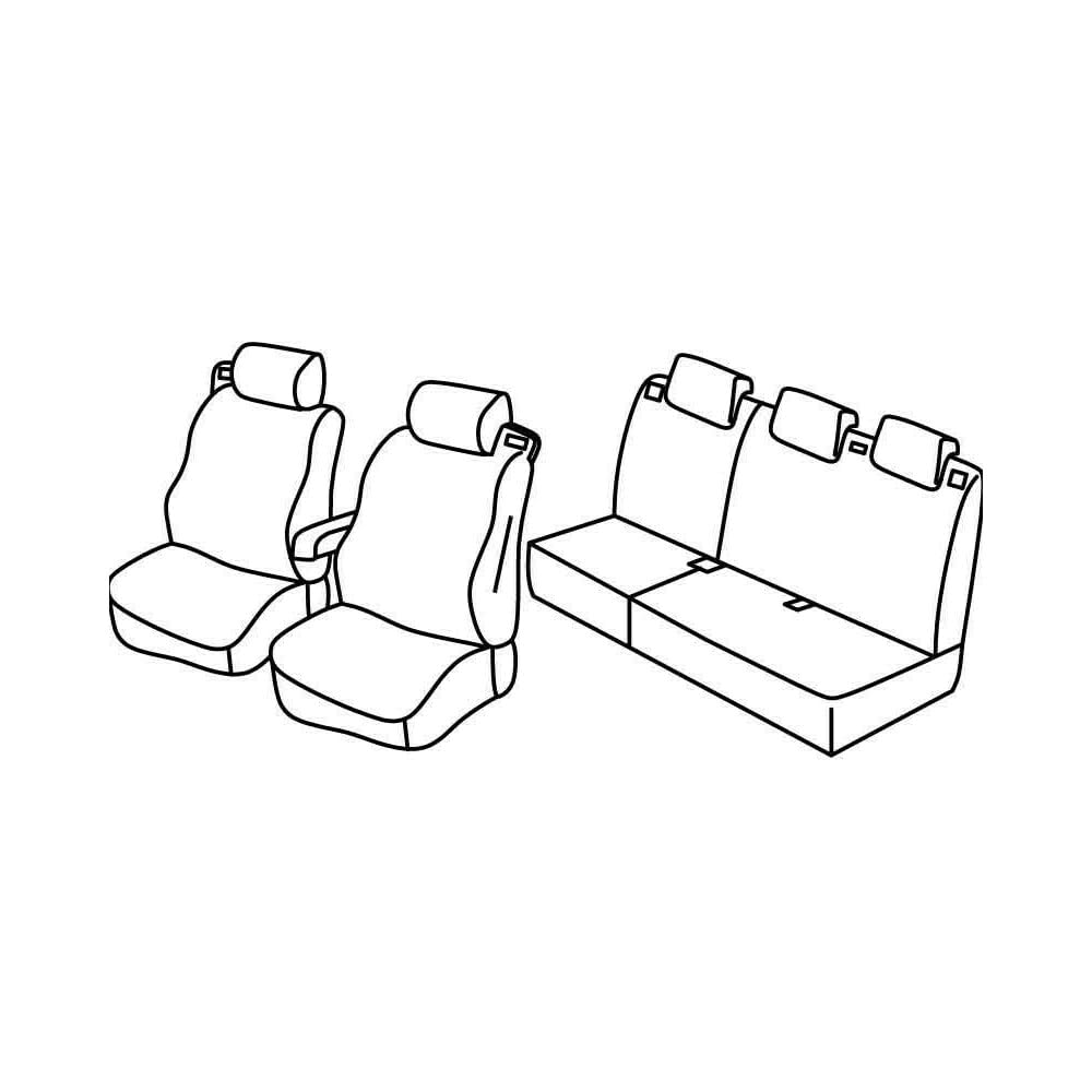 Set Sitzbezüge Superior - Schwarz/Grau - kompatibel für Ford B-Max (10/12>07/18) von Lampa