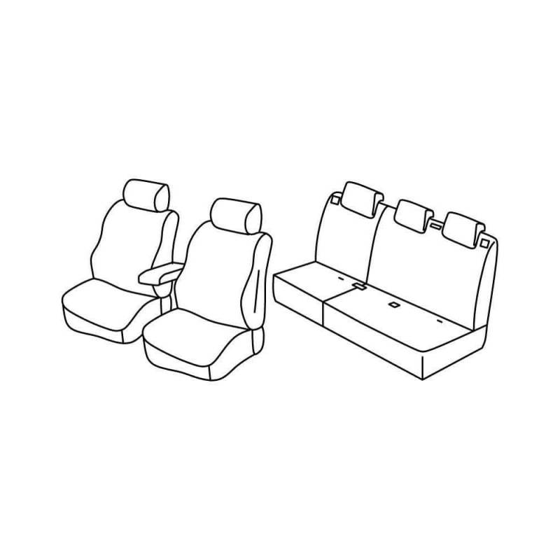 Set Sitzbezüge Superior - Schwarz/Grau - kompatibel für Ford Ecosport (02/18>) von Lampa