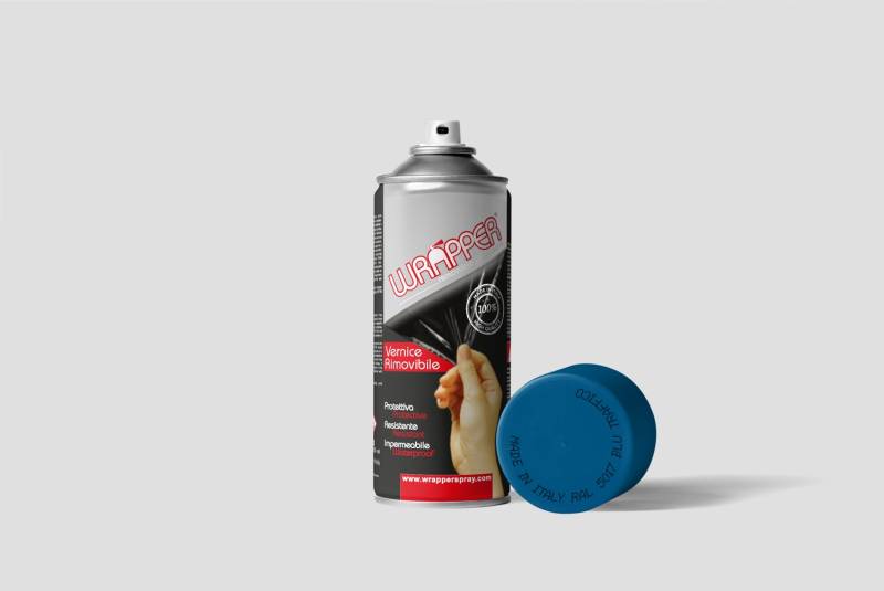 wrapper 400WRAPPER5017 400 ml Sprüh Folie Ablösbar Lackieren, Verkehrsblau von Lampa