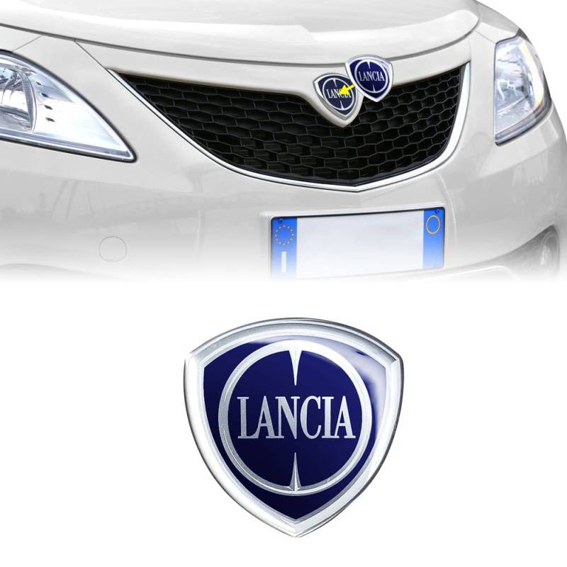 Lancia 21262 3D Aufkleber Offizielles Logo für Ypsilon, Vorne, 58 x 60 mm von Lancia