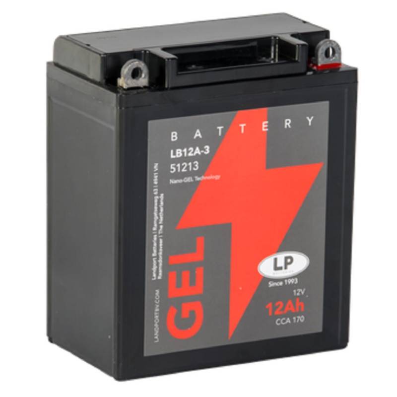 Landport Gel Roller- u. Motorradbatterie GB12AL-A (YB12AL-A Gel) DIN51213 von Landport