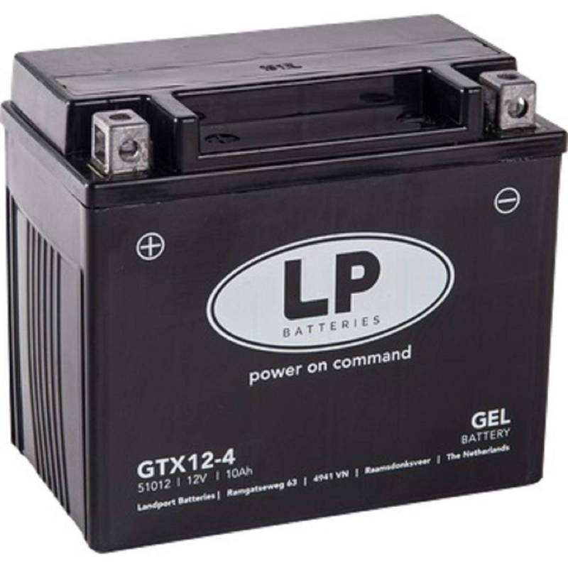 Landport Gel Roller- u. Motorradbatterie GTX12-4 (YTX12-BS Gel) DIN 51012 von Landport