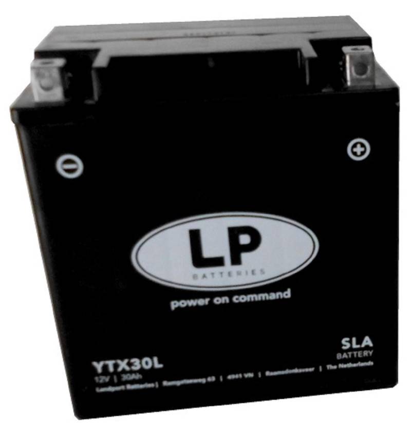 Landport Motorrad u. Quad/ATV Batterie SLA YTX30L 12V 30A CCA 385A DIN83000 von Landport