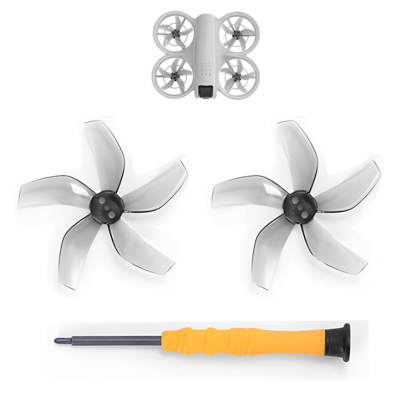 Landrain 1 Paar Geräuscharme Drohne Propeller Ersatz Kompatibel für Dji Neo Zubehör (Grau) von Landrain