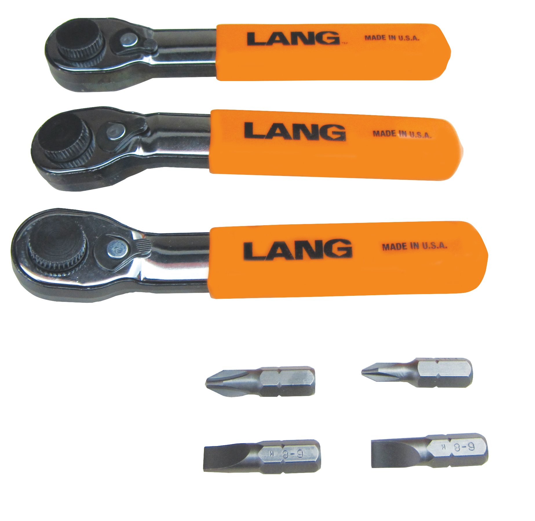 Lang 7pc Ratchet feinen Zahn Bit-Schlüssel-Satz von Lang Tools