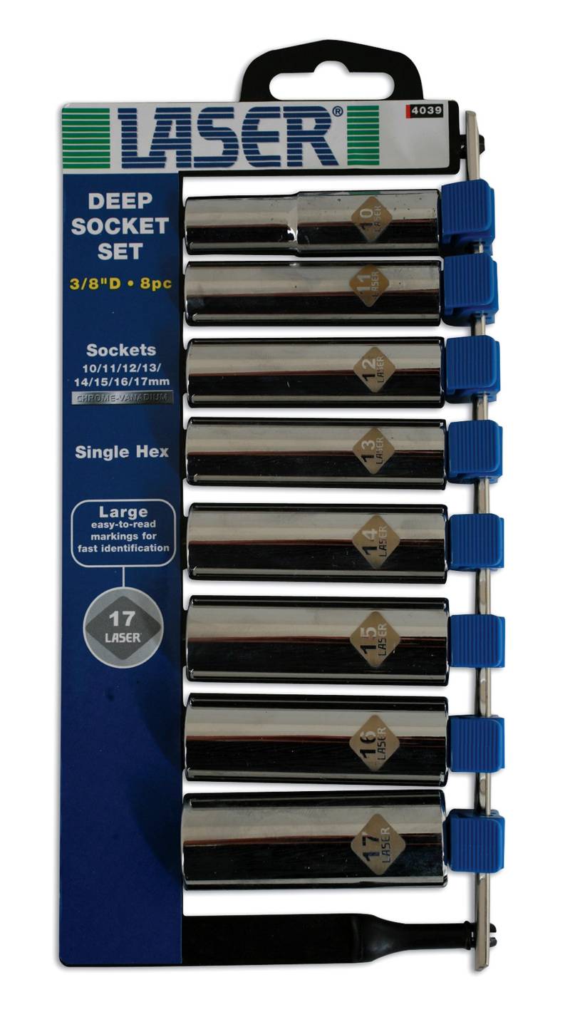 Laser 4039 Deep Socket Set 3/8"D 8pc von Laser