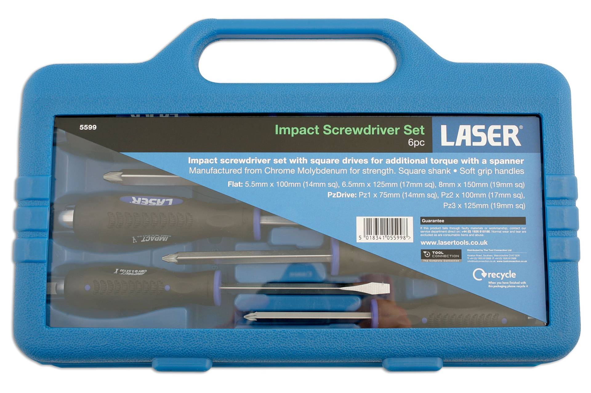 Laser 5599 Pound Thru Screwdriver Set 6pc von Laser