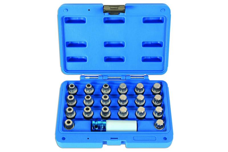 Laser 6276 Locking Wheel Nut Key Set 21pc - for BMW von Laser