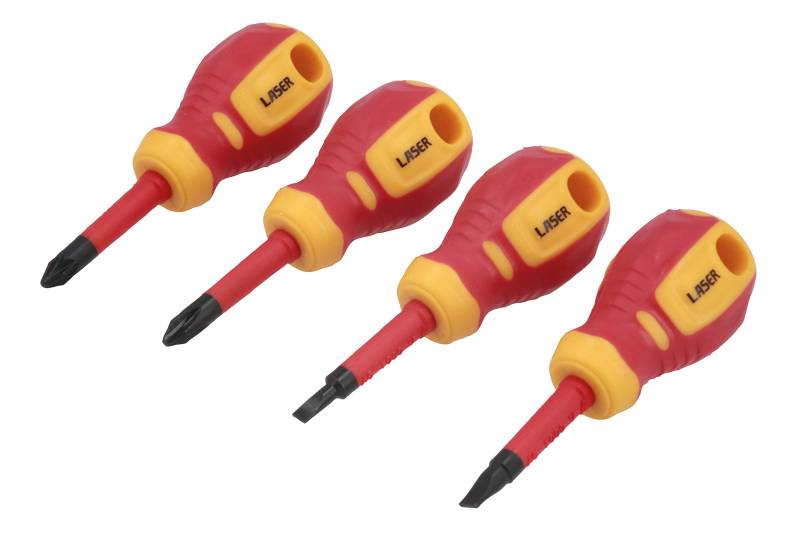 Laser 8491 Slim Stubby Insulated Screwdriver Set 4pc von Laser