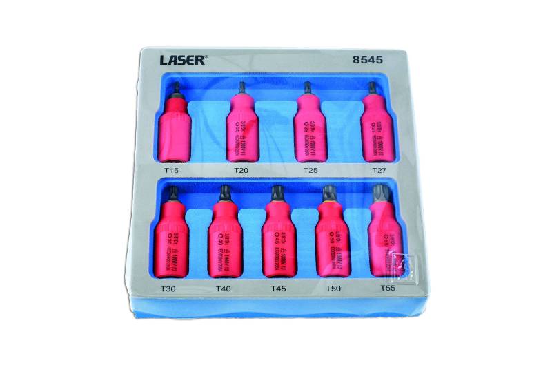 Laser 8545 Insulated Star Bit Socket Set 3/8" D 9pc von Laser