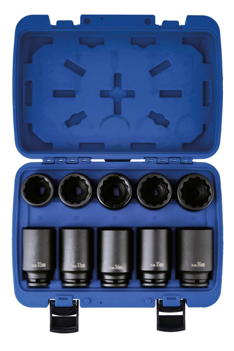 Laser 8700 Impact Hub Nut Socket Set 1/2" D 10pc von Laser