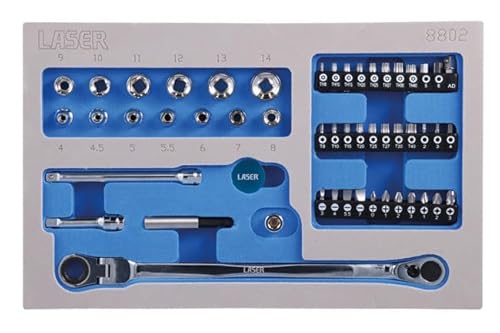 Laser 8802 Low Profile Bit & Socket Set 52pc von Laser