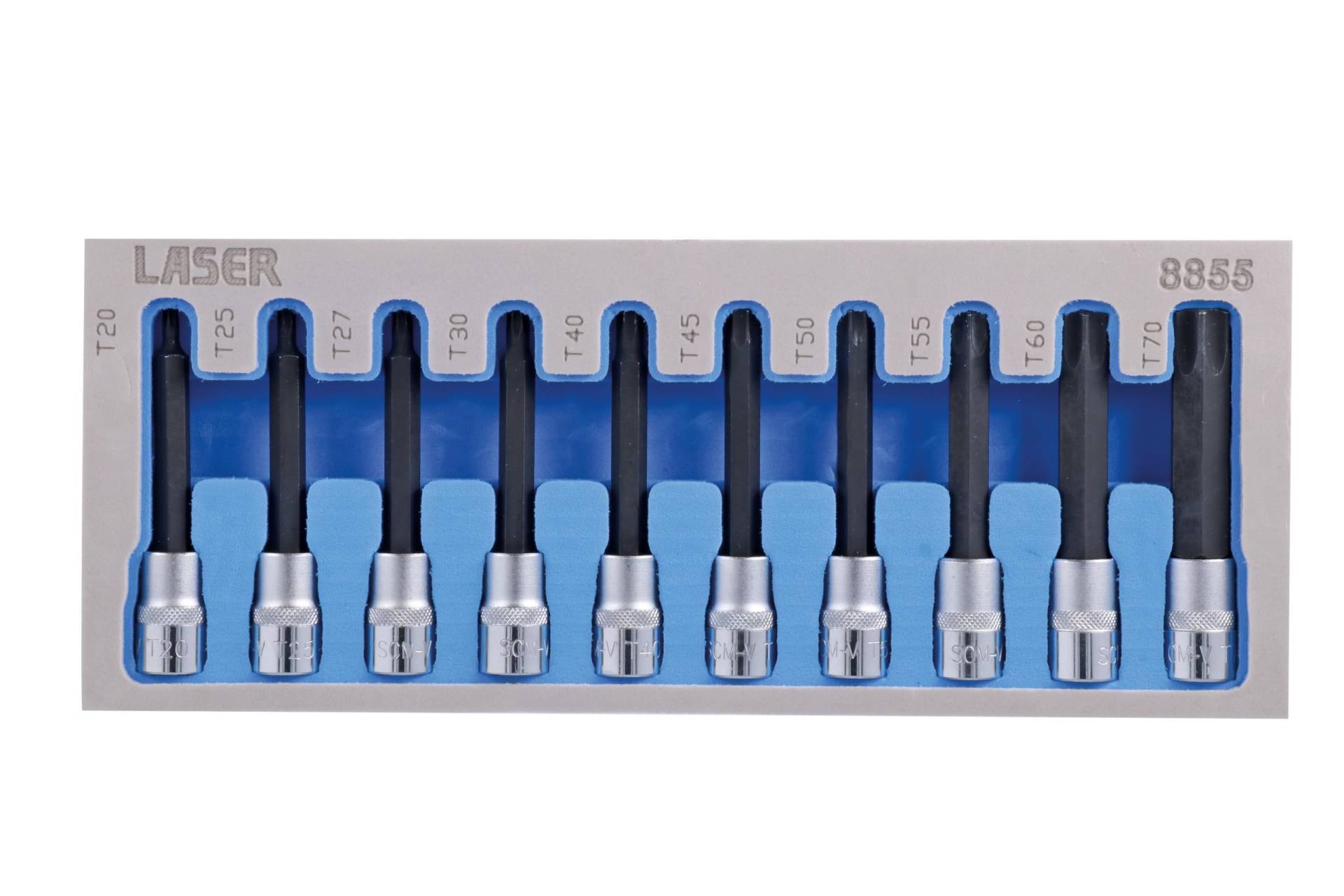 Laser 8855 Long Star Bit Socket Set 3/8" D 10pc von Laser