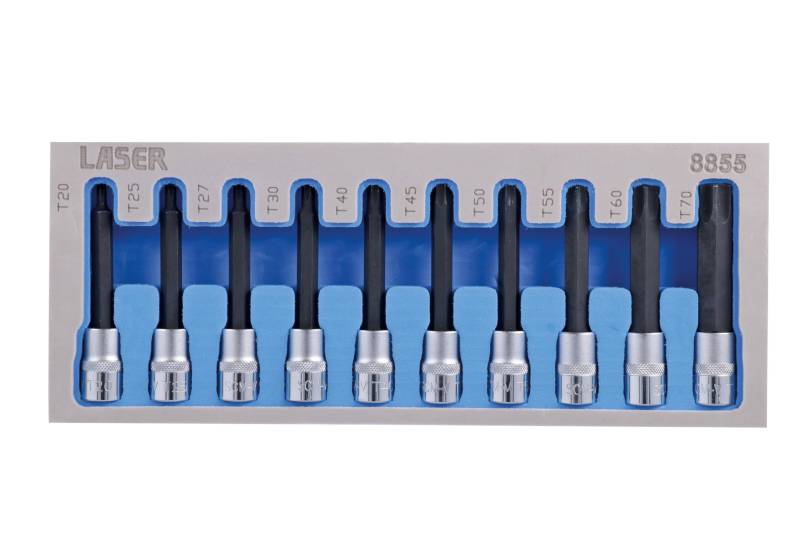 Laser 8855 Long Star Bit Socket Set 3/8" D 10pc von Laser