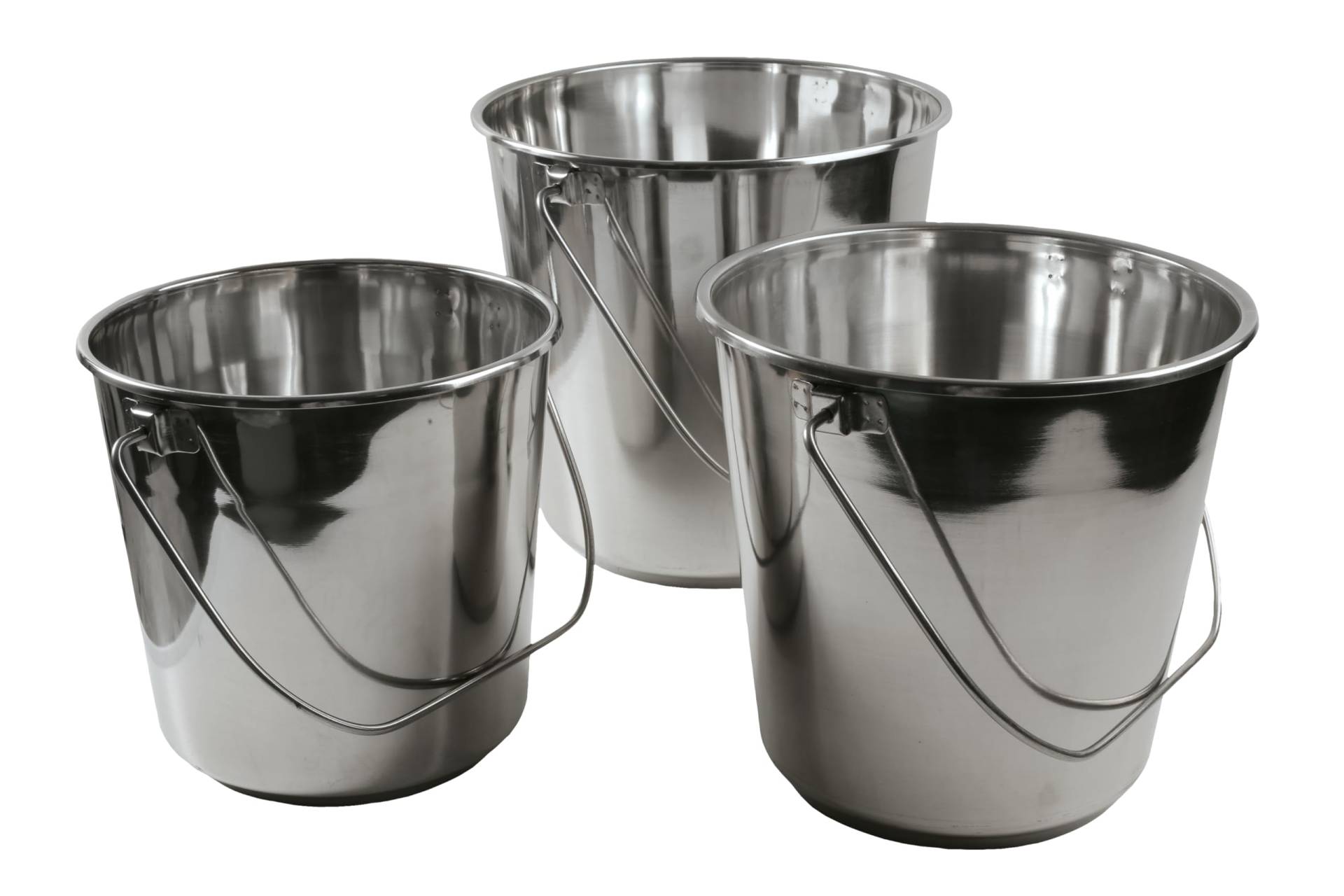 Laser 8906 Stainless Steel Bucket Set 3pc von Laser