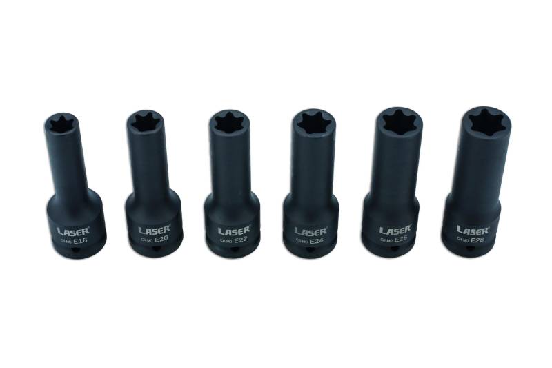 Laser 8940 Deep Impact E-Socket Set 3/4" D 6pc von Laser