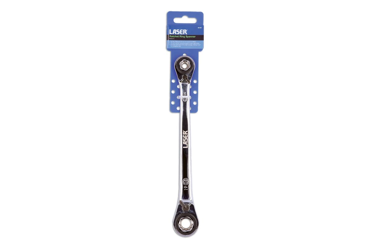 Laser 8143 Ratchet Ring Spanner 8-in-1 von Laser