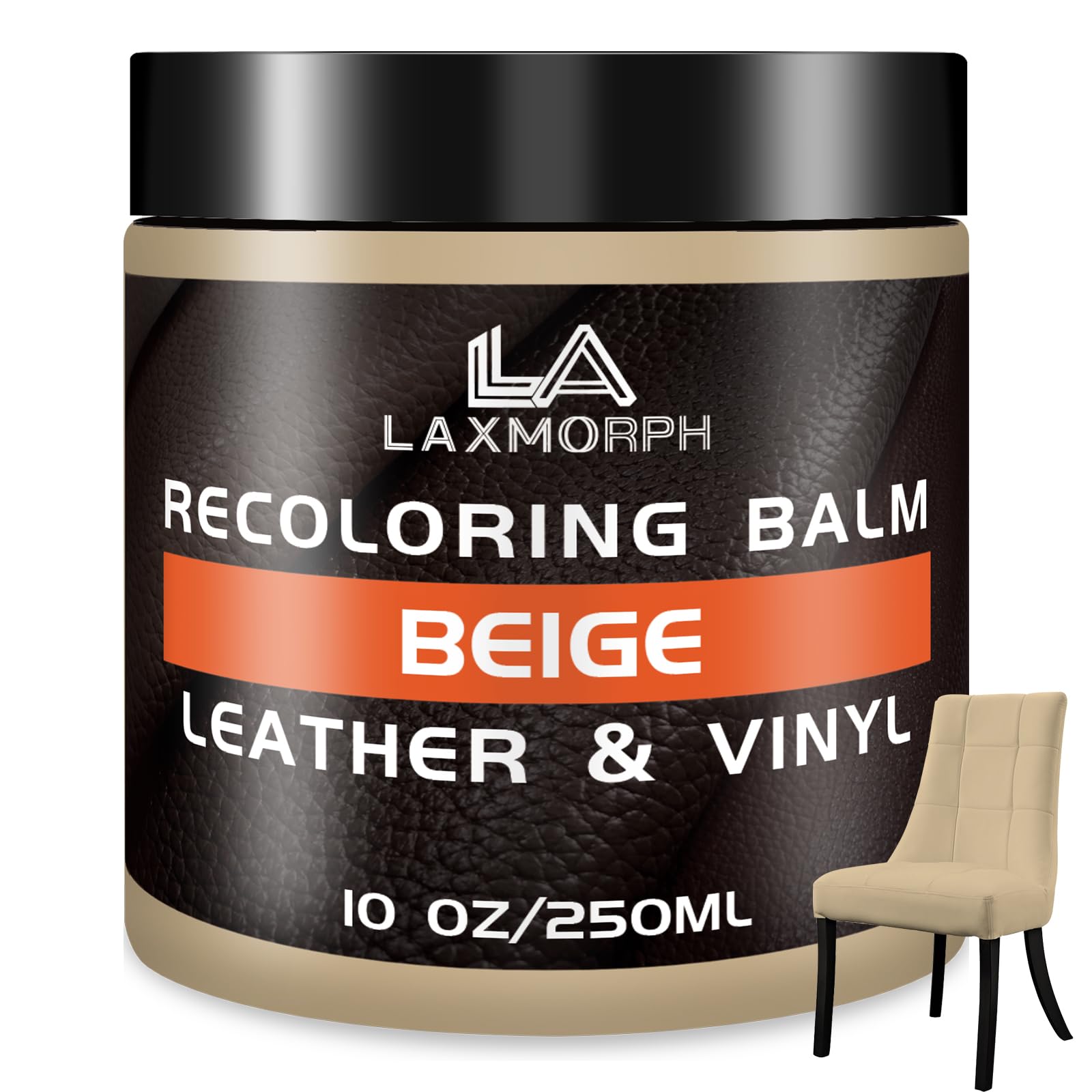 Laxmorph Leder Reparatur Set Beige,250ml Flüssigleder Lederpflege Für Ledercouch,Lederfarbe,Kunstleder Reparaturset zum Reparieren von Sofas,Vinylmöbeln, Autositz,Sattel bei Verblassen und Kratzern von Laxmorph